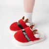 2025 Christmas elk cartoon cute warm home plush slippers