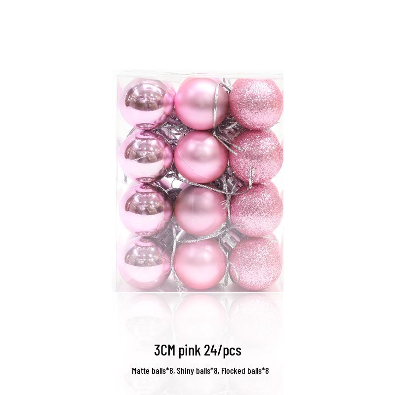 Electroplated Gold & Glitter Christmas Ornaments - Shiny Matte Plastic Balls for Trees & Decor