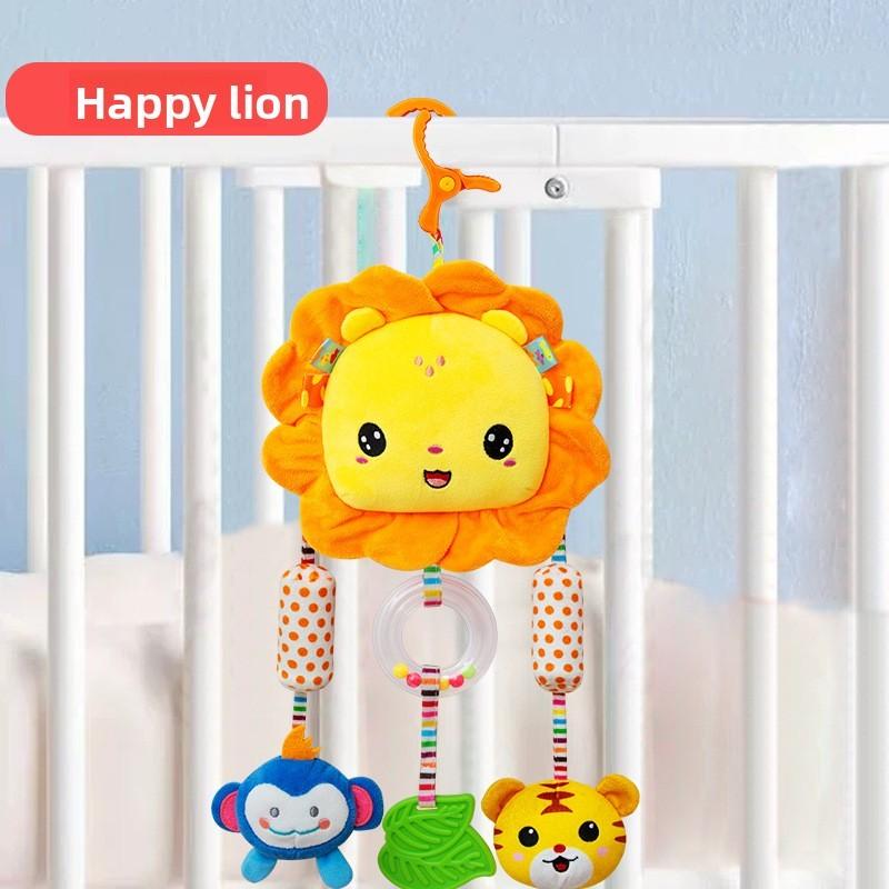 

Plush Baby Car Headboard Rattle Toy With Visual And Auditory Stimulation For Newborns And Infants жёлтый