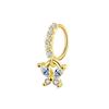 1pcs New Popular European and American Nose Ornaments 20g Butterfly Flower Simple Nose Ring Snake-shaped Zircon Pendant Earrings Nose Studs