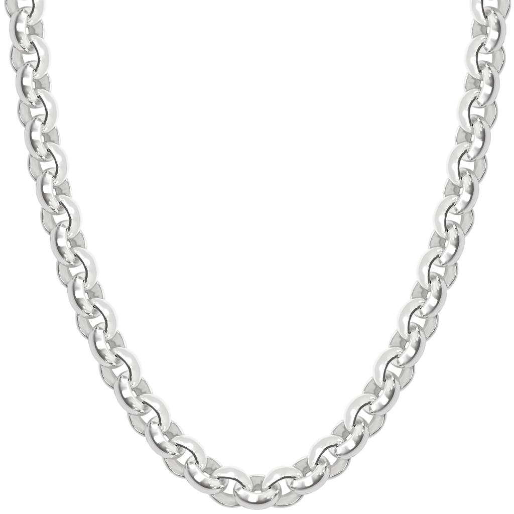 Gin No Silver 925 Roll Chain Necklace for Men and Chain Only [Shinjuku Kura] Chain, Approx. 5.5mm Wide, 45-60cm (50cm) Long, Women, Simple,