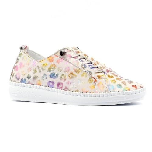 Lunar Womens/Ladies Jana Leopard Print Leather Shoes