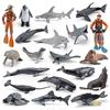 Realistic Pvc Orca Devil Fish Sea Lion Penguin Dolphin Ocean Animal Diver Model Set