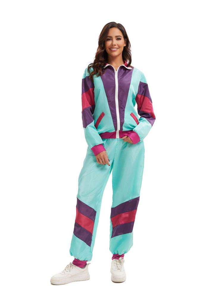 Unisex Retro 70er Jahre Hippie Disco Tanz Kostüm Set