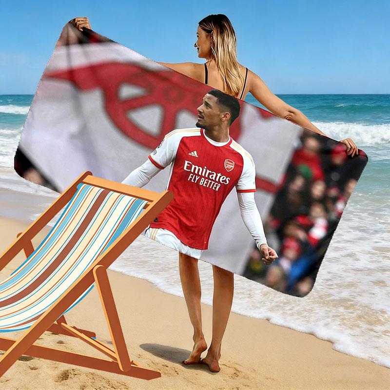 William Saliba Print Beach Towel, Large Soft Quick Dry Towel for Beach Camping Swimming