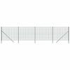 VidaXL Clôture en Treillis Métallique, Panneau de Clôture Décoratif, Barrière de Protection Jardin Patio Extérieur, Vert 154086