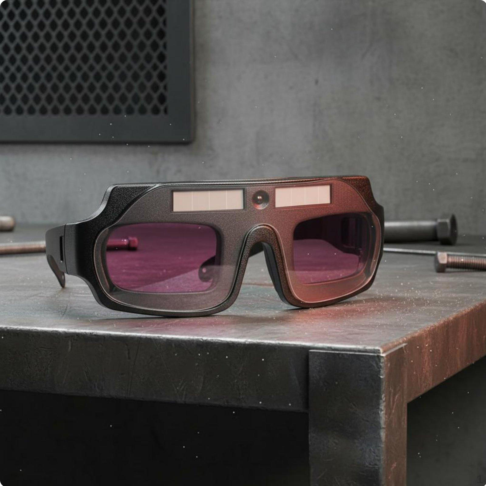 SelfDarkening Welding Glasses Impact Resistant Electrical Discharge Metal Joining Eye Protection for Double-lens Classic