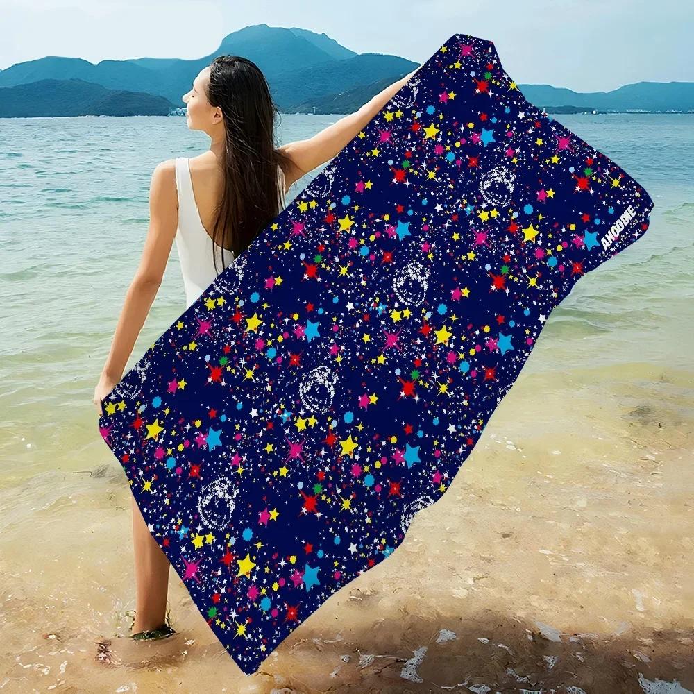 B-Billionaire Cool B-Boys Club K  Bath Towel Microfiber Soft Water Absorbing For Girl Kids Decorative Cartoon Beach Towel
