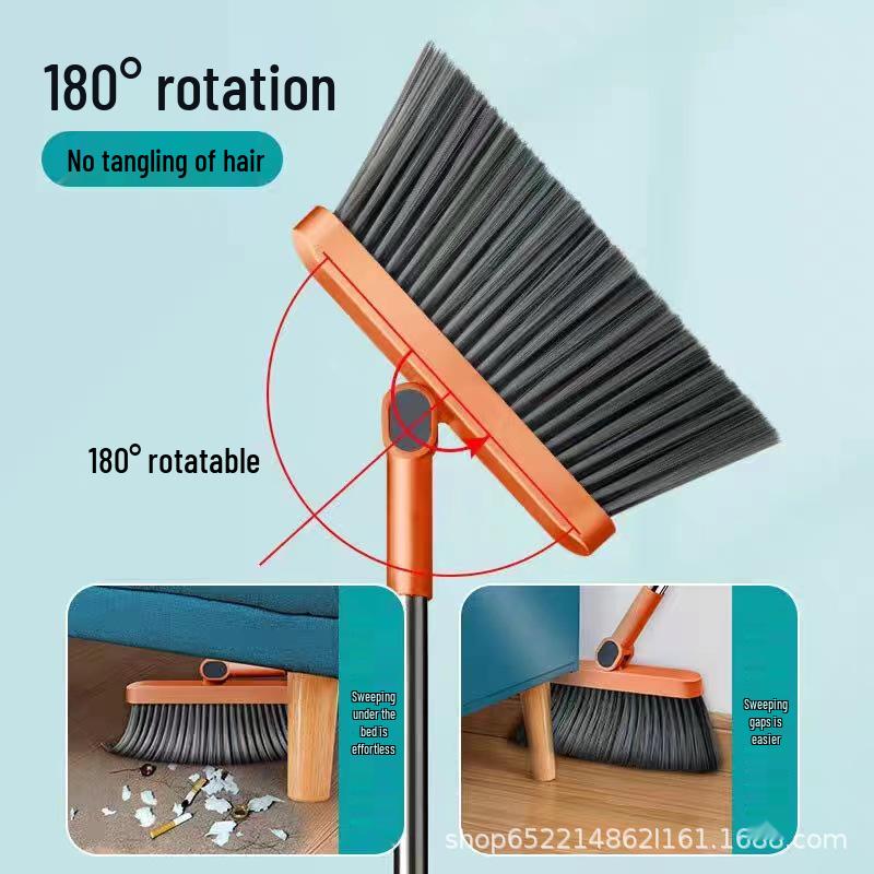 

Durable Folding Broom and Dustpan Set with Squeegee White Set