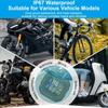 OBEST Motorcycle TPMS Tire Pressure Monitor System with 2 Silver External Sensors,USB Rechargeable IP67 Waterproof Motorcy