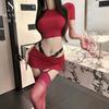 Pure Desire Sexy Sweet Spice Girl Sex Suit Female Slim Short Waist Lace Hip Skirt