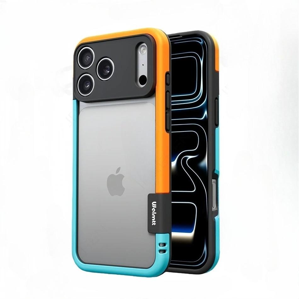 Fashion Heat Dissipation Silicone Frame Case For IPhone 17 Pro Max Air 16 Pro 15 14 Bare-metal Shockproof Camera Protector Cover