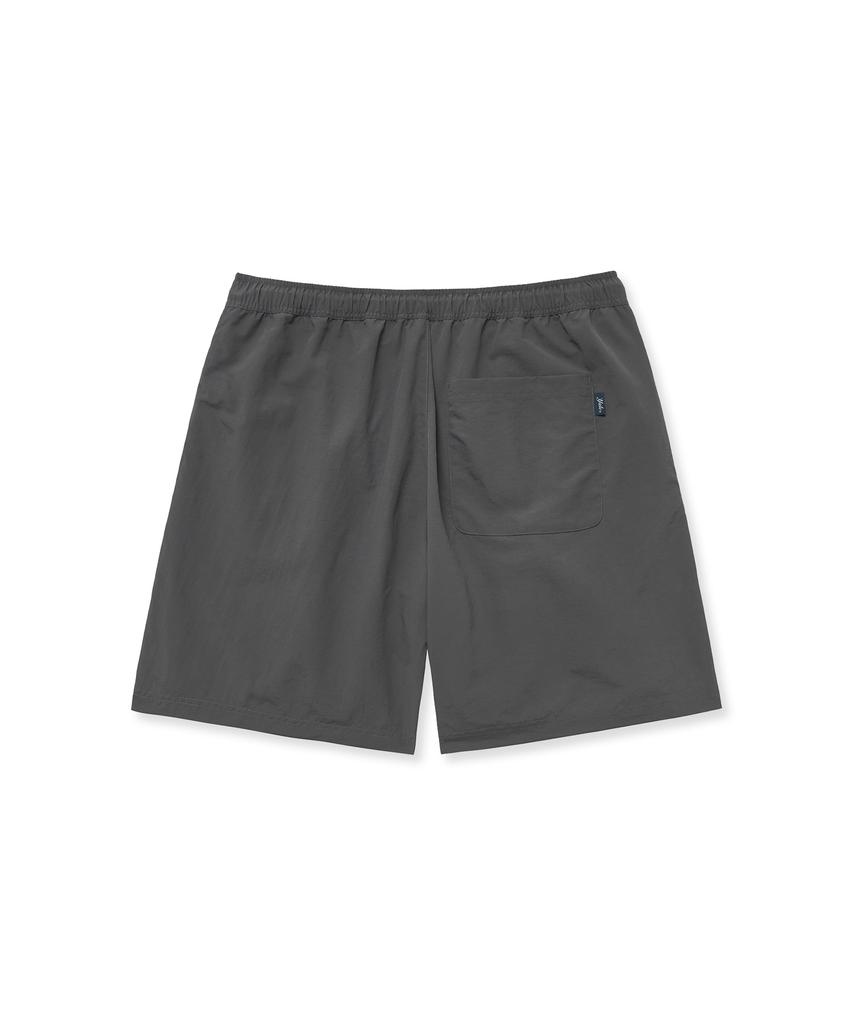 YALE Nylon Half Beach Shorts Charcoal