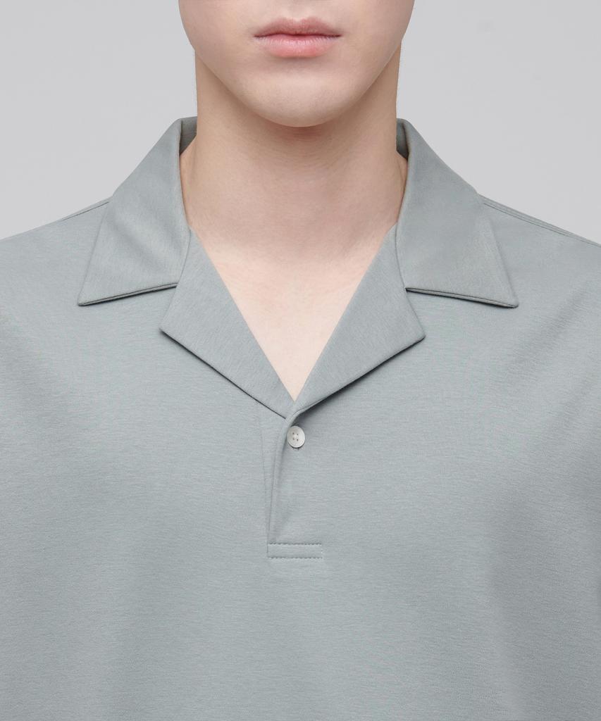 MUSINSA STANDARD Open Collar Polo Shirt [Dusty Mint]