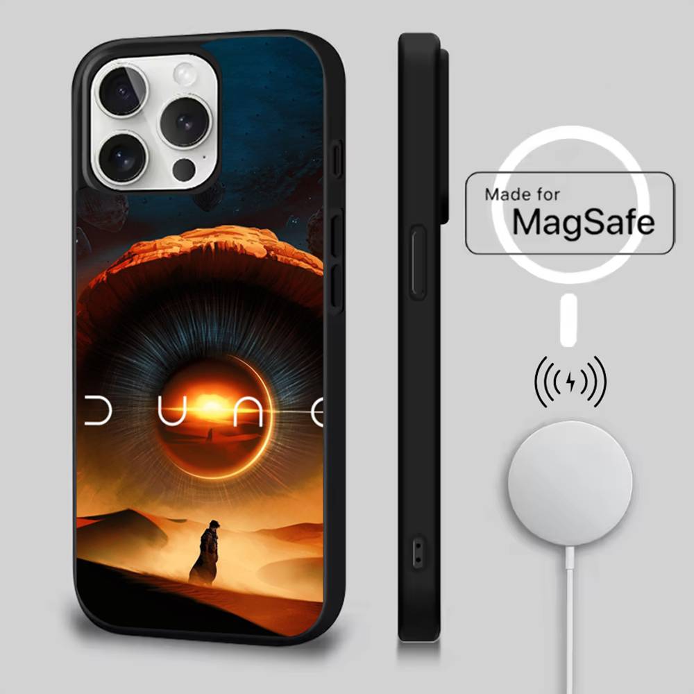 M-Movie D-Dune Phone Case For iPhone 16,15,14,13,12,11,Pro,Max,Plus,Mini,SE4,E Magnetic Magsafe Wireless Charging iPhone16