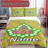 3pcs Duvet Cover Set (1*Duvet Cover + 2*Pillowcase, Without Core), Custom Name Alpha Kappa Alpha Pattern Bedding Set, Home Bedroom Decor Gift