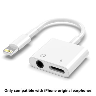 Mobile  Audio  Adapter 3.5mm Jack Headset Charging Connector Adapter Cable For Iphone
