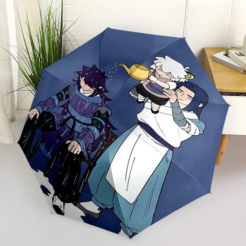 

1pc Outdoor Umbrella with Anime Characters, Automatic Opening/Closing, Portable 3-Fold Design, 8-Bone Iron Frame - Perfect Gift for Fans, Travele