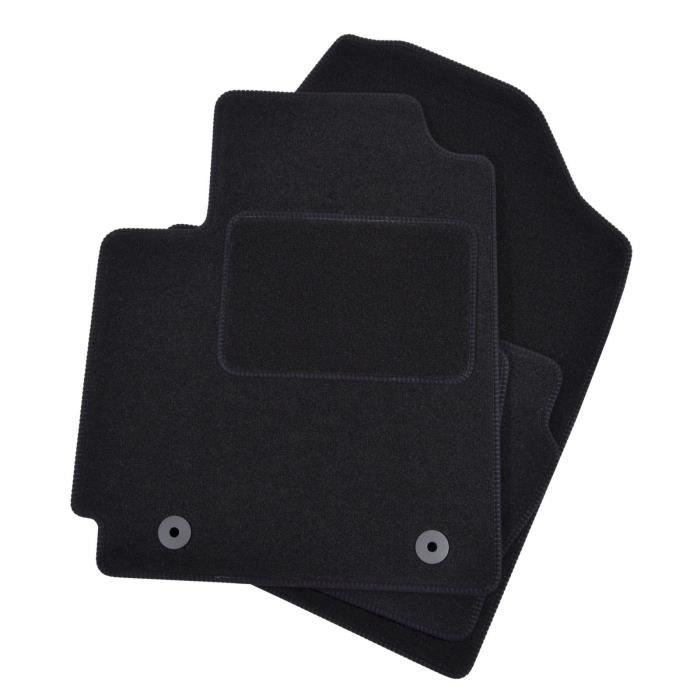 Tapis de sol - Kia - Picanto - Velours noir - Ajustement précis - Renforcé sous les pédales