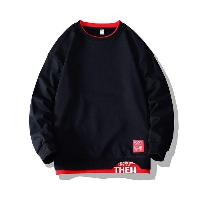 

Мужская весенне-осенняя мужская рубашка поло с воротником-стойкой, повседневная спортивная рубашка хенли с длинным рукавом S чёрный