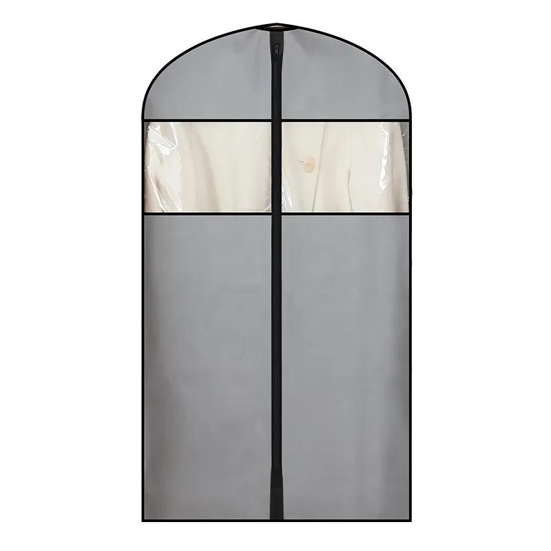 

Простой однотонный чехол для домашней одежды из утолщенного нетканого материала, сумка для хранения пальто, пыленепроницаемая сумка для организации одежды About 60x90cm