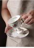 220ml Bone China Espresso Cup Saucer Sets Ceramic Black Tea Mug Saucer Afternoon Tea Coffee Cup Saucer Sets Couple Water Cups