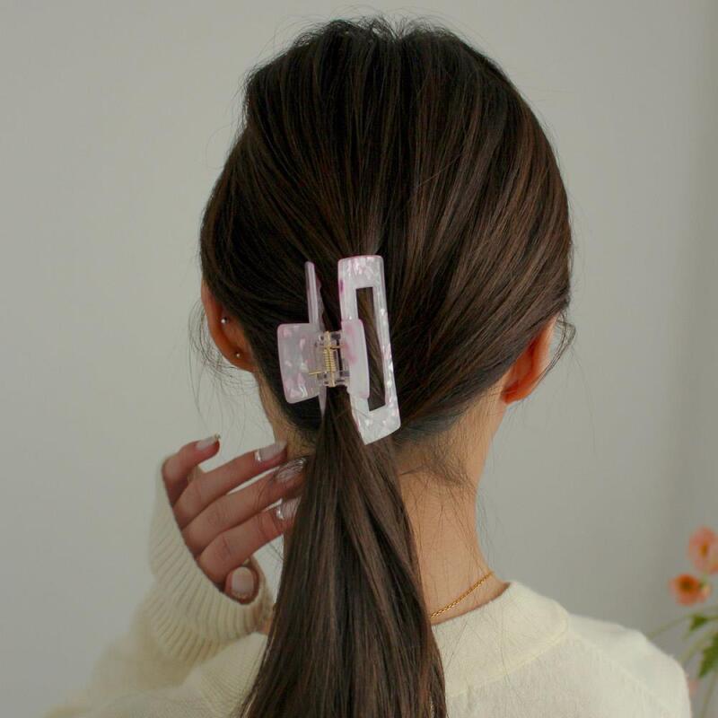 Women s White Pink Pastel Hair Clip A25719_White