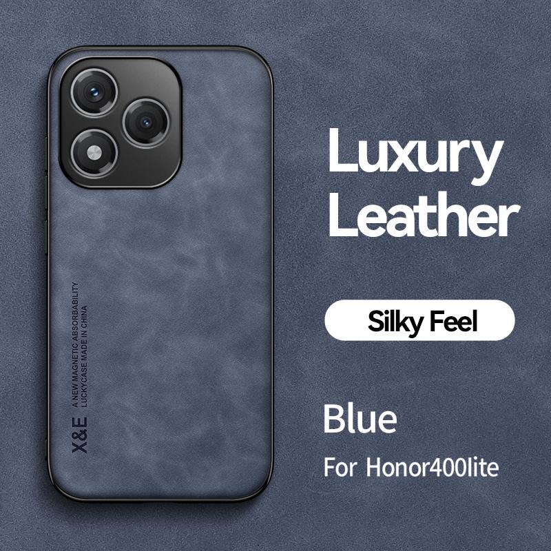 Funda for Honor 400 Lite 5G Case Leather Car Magnetic Holder Back Cover for Honor400 Lite 400Lite Soft TPU Frame Protect Coque