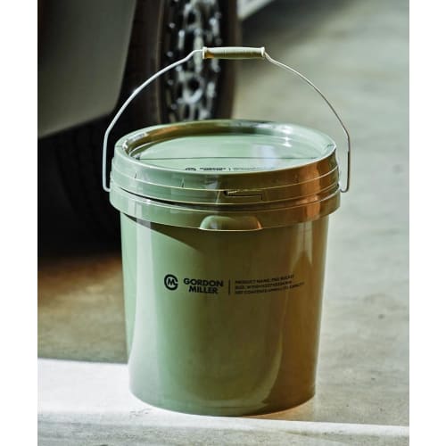 GORDON MILLER Car Wash Pail Bucket with Lid, 17L, Olive Drab, 32485