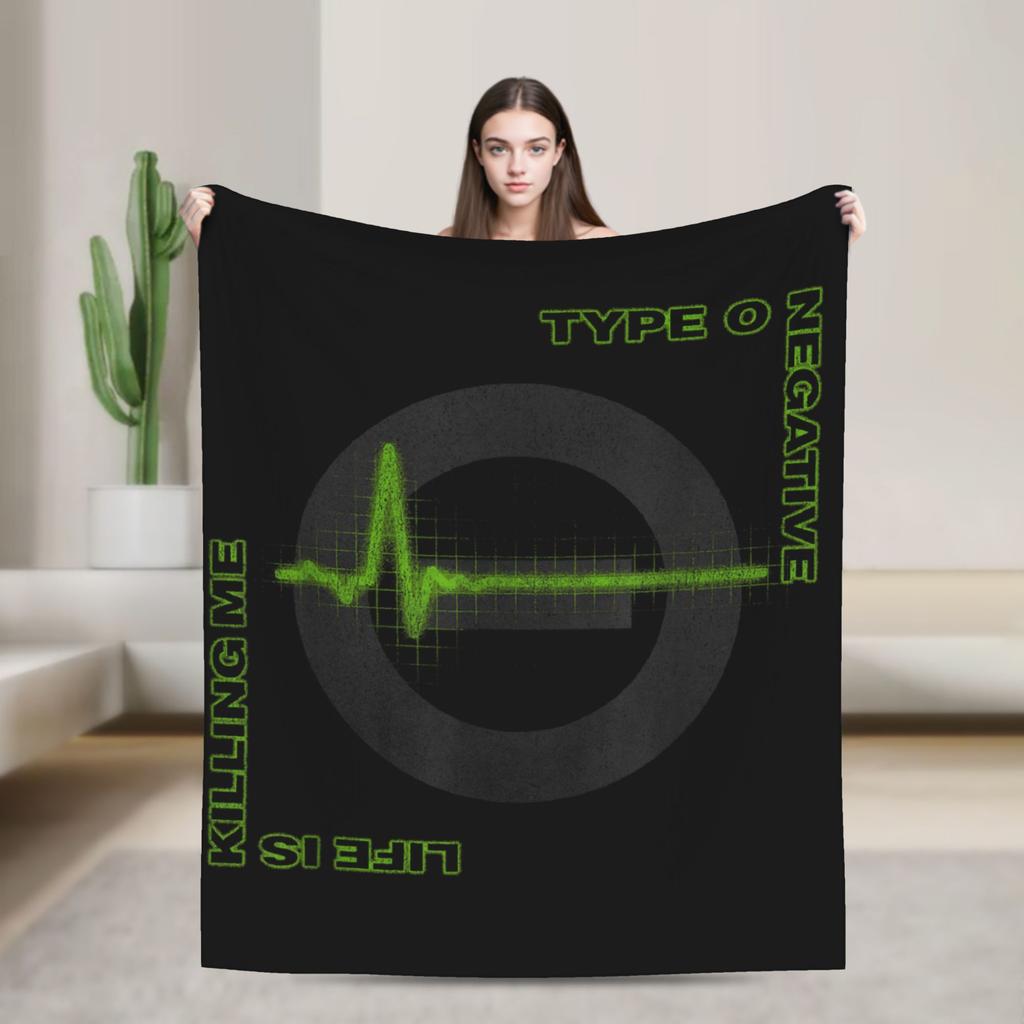 Type O Negative Rock Band Blanket Music Album Fuzzy Funny Breathable Throw Blanket for Bedroom Autumn/Winter Office