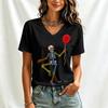 Women's Casual Halloween Printed Short Sleeve T-Shirt