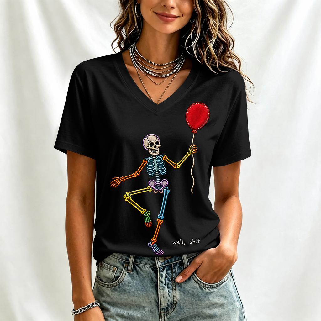 Women's Casual Halloween Printed Short Sleeve T-Shirt