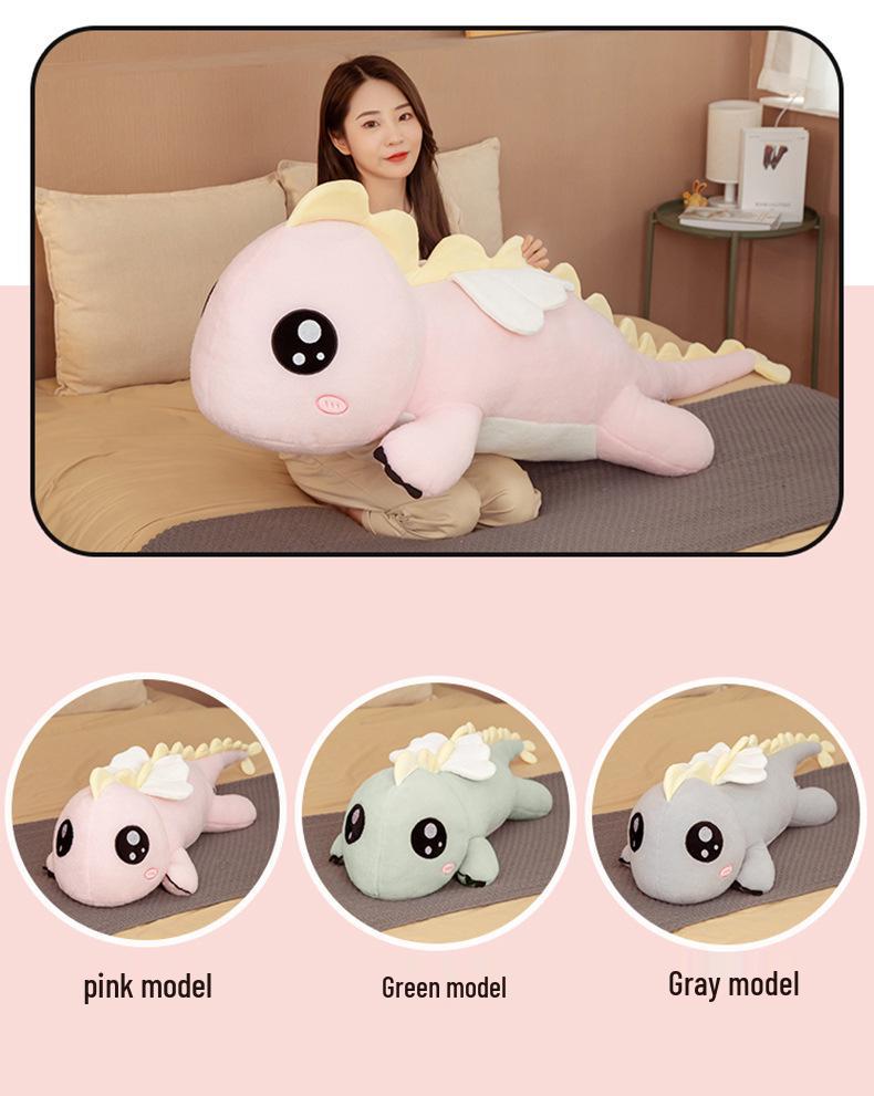 Tyrannosaurus Rex Long Plush Pillow - Soft & Cute Dinosaur Sleep Companion