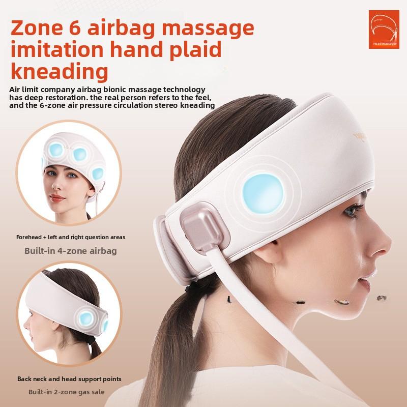 Aparat de Somn cu Compresă Caldă Masaj cu Airbag pentru Cap Ajutor Somn Artefact Masaj Cap Terapie Cap Presă Cap Gât Ochi
