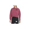 Sweatshirts Women's Bordeaux Burgundy Crew Neck Moderate Regular CV7786-610