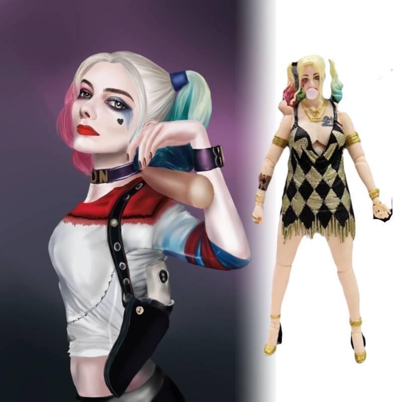 Mafex 042 Esquadrão Suicida Harley Quinn Versão Vestido Figura de Ação Modelo 16cm Pvc