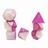 7Pcs Multi-Sided Acrylic Dices Polyhedral Dices Double Color Tabletop Game Dices