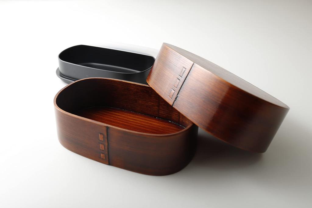 Osaka Choseido Magewappa Bento 2 with Lunch and Bonus Beige Band Box, Tiers, 540cc, Lid, Band,