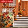 2D Flat - 2D Flat, Thanksgiving Welcome Autumn Cardinal Red Bird Pumpkin Garden Flag (4) - Outdoor Garden Flag Double-Sided Home Decoration Courtyard