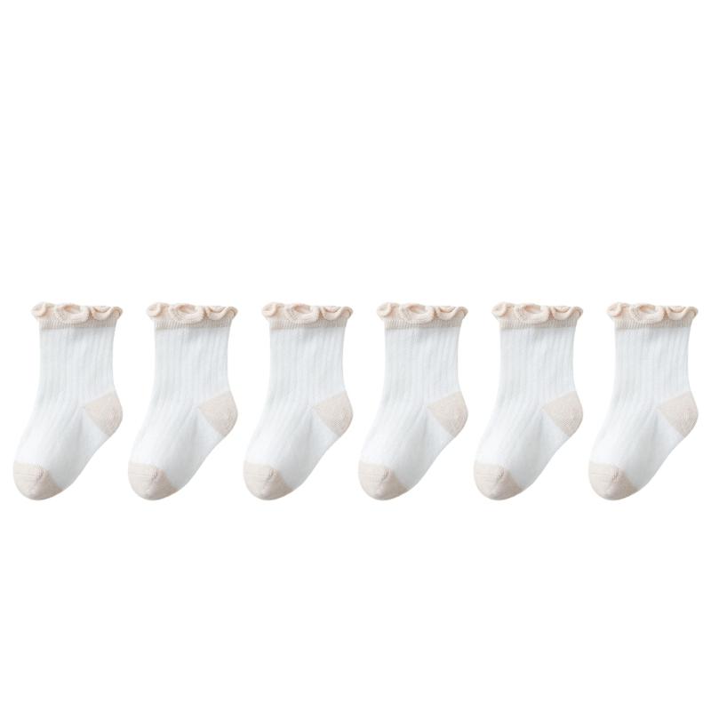 3 Pair/set Kids Socks Elastic Cuffs Breathable Mesh Design for Daily Use 0-5 Years Old Comfortable Summer Footwear