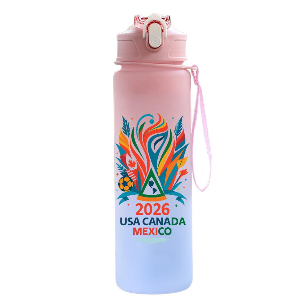 Grote Capaciteit Outdoor Draagbare Touw Drinkfles 2026 FIFA Wereldbeker Waterbeker Cadeau voor Jongens en Meisjes Voetbalfan Waterfles