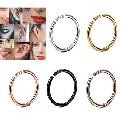 Steel Nose Piercing Cartilage Piercing Hoop Piercing Jewelry Helix Ear Clip Lip Ring Nose Ring