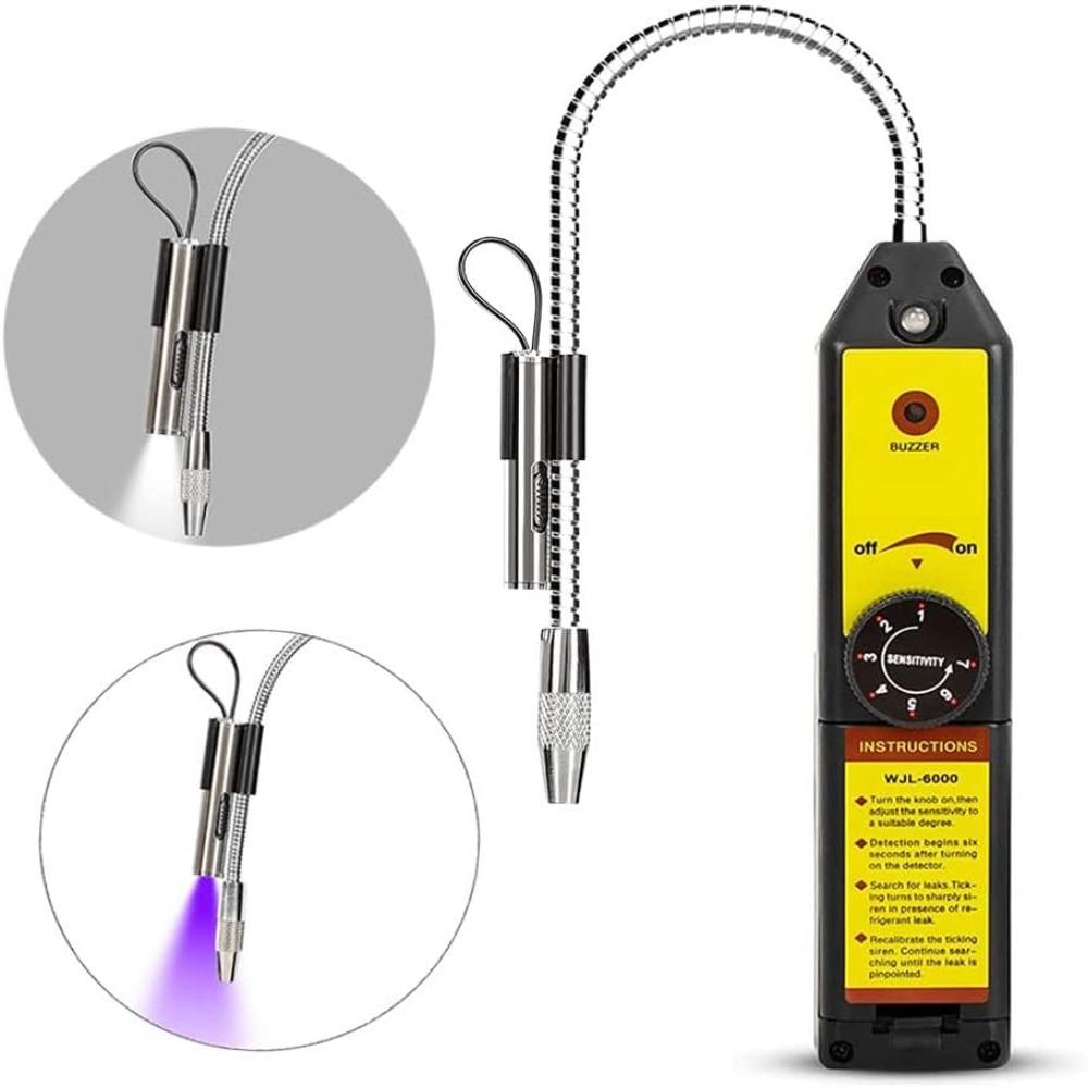 WJL-6000 Freon Leak Detector Fast Response R22 R410A R134A R1234YF Halogen Leak Detector Audible & Visual Alarm