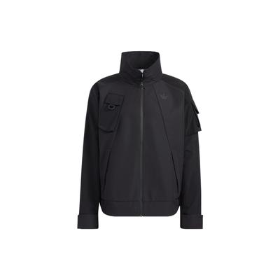 Originals Trefoil Im Jacket Solid Color Multi-Pocket Casual Stand Collar Men Jackets Black HE6606