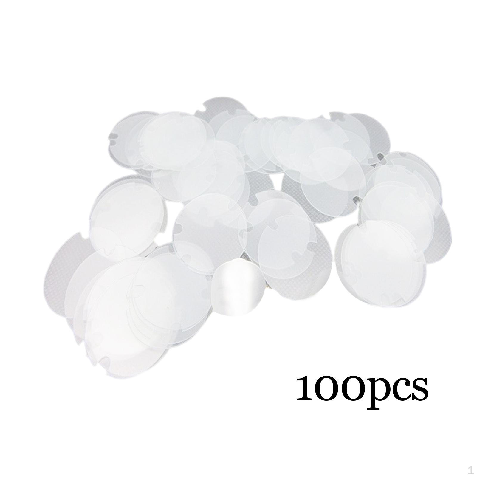 

100Pcs Plastic Rings Display Sheet Holder Professional Accessory Frosted White