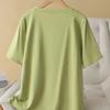T-Shirt Damen Sommer Lässig Große Größe Locker Rundhalsausschnitt Pullover Kurzärmelige Oberteile
