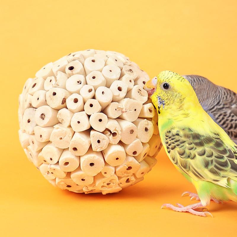 Parrot Chewing Toy Ball Chew Shred Foraging Bird Cage Accessories for Parakeet Parrotlet Lovebird Budgies Conure Cockatiel