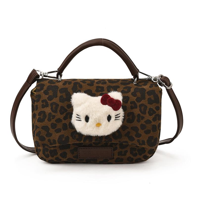 Leopard Print Parent-Child Crossbody Bag: 2025 New Cartoon Cat Design, Mini Phone Holder for Kids