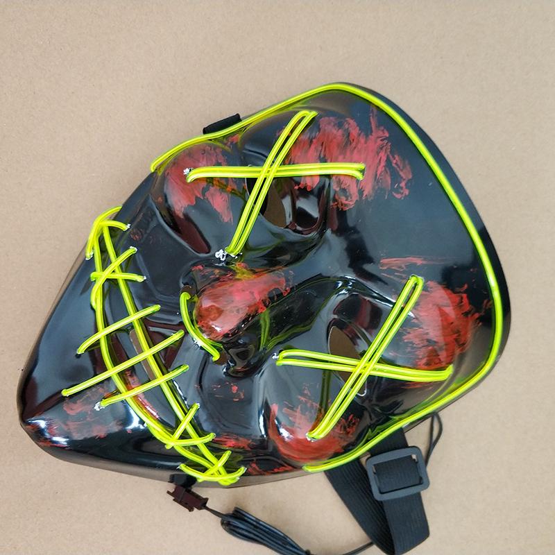 

Светодиодная маска Светящаяся забавная маска Год выборов Чистка Отлично подходит для косплея Хэллоуина LightGreen