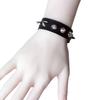 Adjustable Cool Female Punk Male Zinc Zinc Alloy PU Leather Bangles Rivet Bracelets One-row Wristband Jewelry